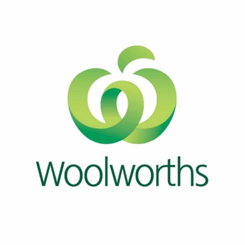 Woolworths logo with green stylised “W” representing fresh food supermarket